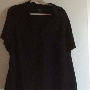 Black button down top
